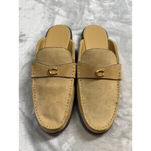 Coach Women's Jocelyn Loafer Backless Loafer Size 9 in Tan